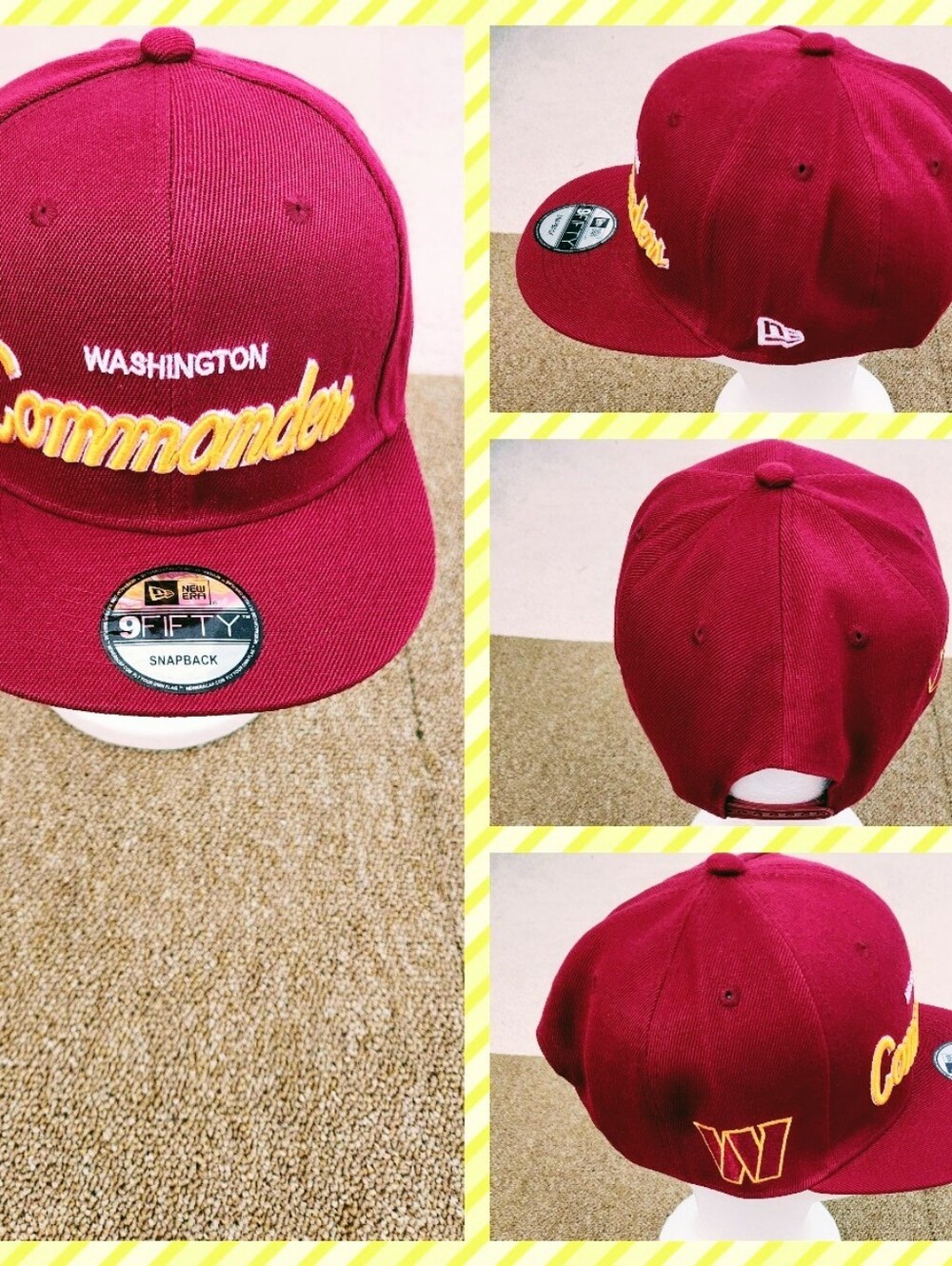 WASHINGTON COMMANDERS NFL FOOTBALL SNAPBACK HAT.